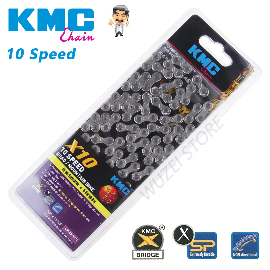 Flash Deal KMC X10 X11 MTB Bike long Chain 122L 10/11Speed Bicycle Chain Magic Button With Original box Mountain bike long chain 3