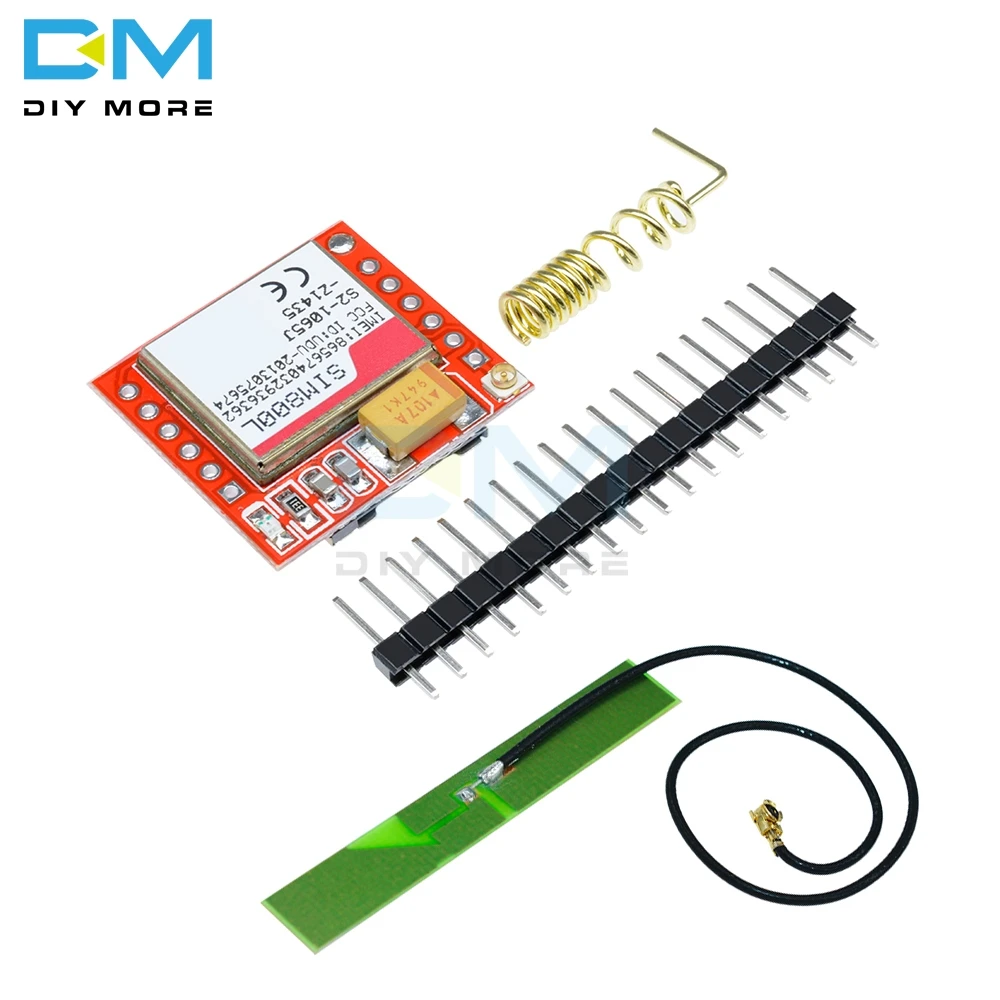 

Diy Electronic Kit Smallest SIM800L GPRS GSM Module MicroSIM Card Core BOard Quad-band TTL Serial Port With The Antenna