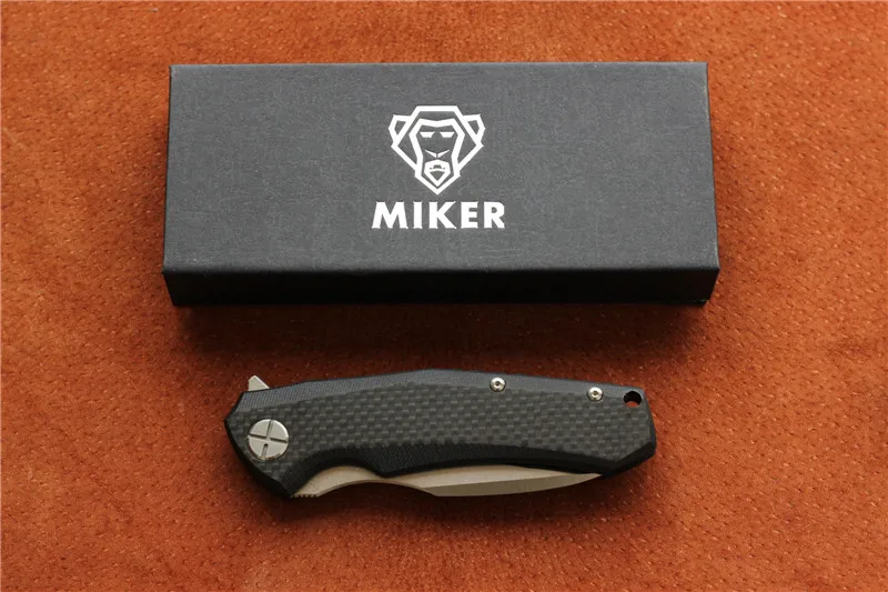 Высокое качество, MIKER ZT0850 складной нож, D2 лезвие, углеродное волокно ручка самолет подшипник, Кемпинг Охота фрукты Карманные Ножи EDC инструменты