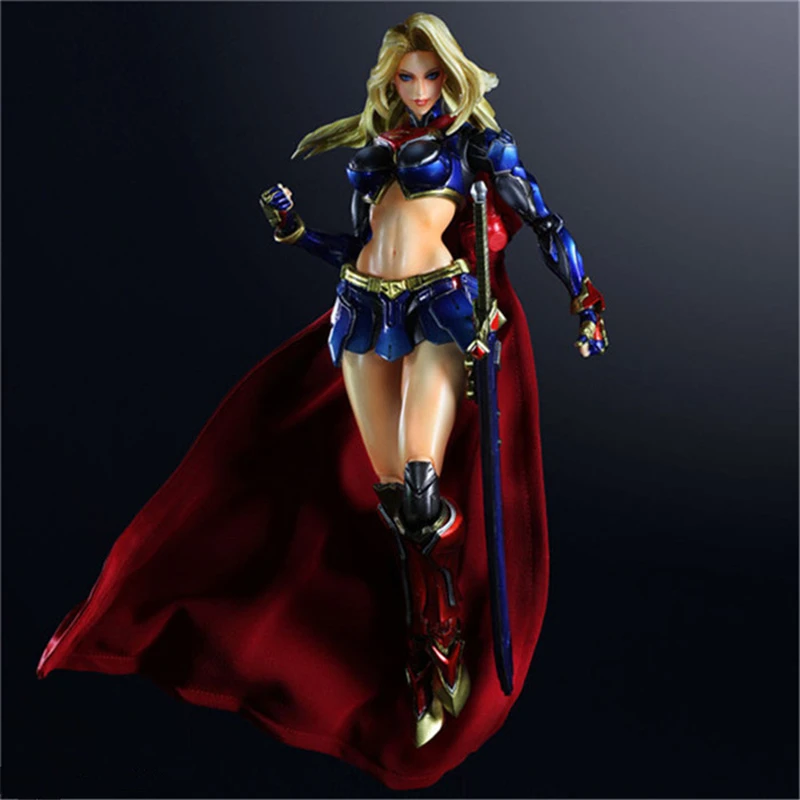 

SQUARE ENIX Play Arts KAI DC COMICS NO.7 SUPERGIRL Brinquedos PVC Action Figure Juguetes Model Doll Kids Toys Figurine 25cm