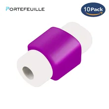 PORTEFEUILLE 10 шт. защита шнура чехол для телефона зарядный кабель протектор для iphone для HUAWEI Наушники Шнур Защита силиконовый