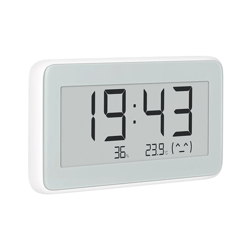 Xiaomi Mijia BT4.0 Wireless Smart Electric Digital clock Indoor&Outdoor Hygrometer Thermometer LCD Temperature Measuring Tools - Color: Black