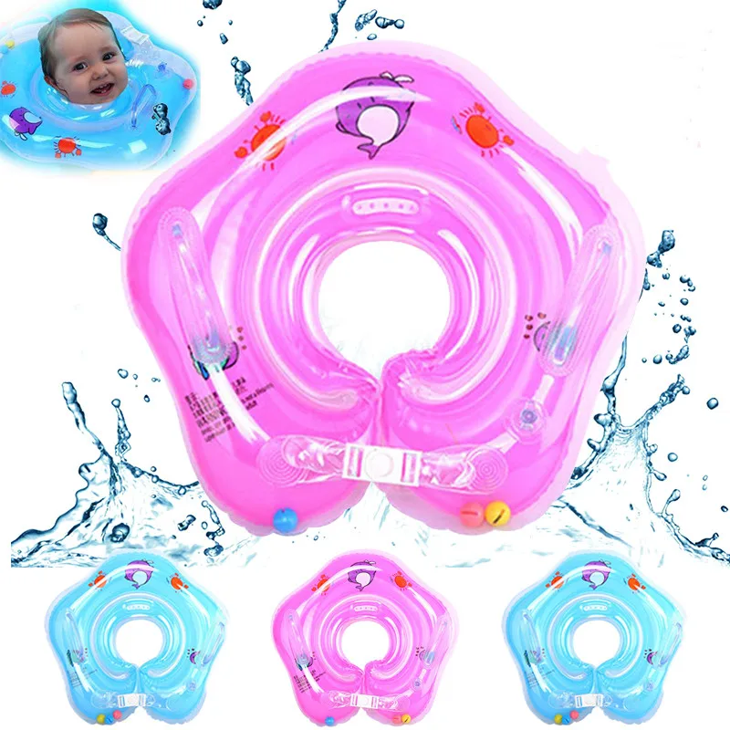 

Baby Swim Ring Baby Neck Float Tube Ring Safety Inflatable Wheel for Newborn Bathing Circle Summer Toy Swimming Pool Accessories