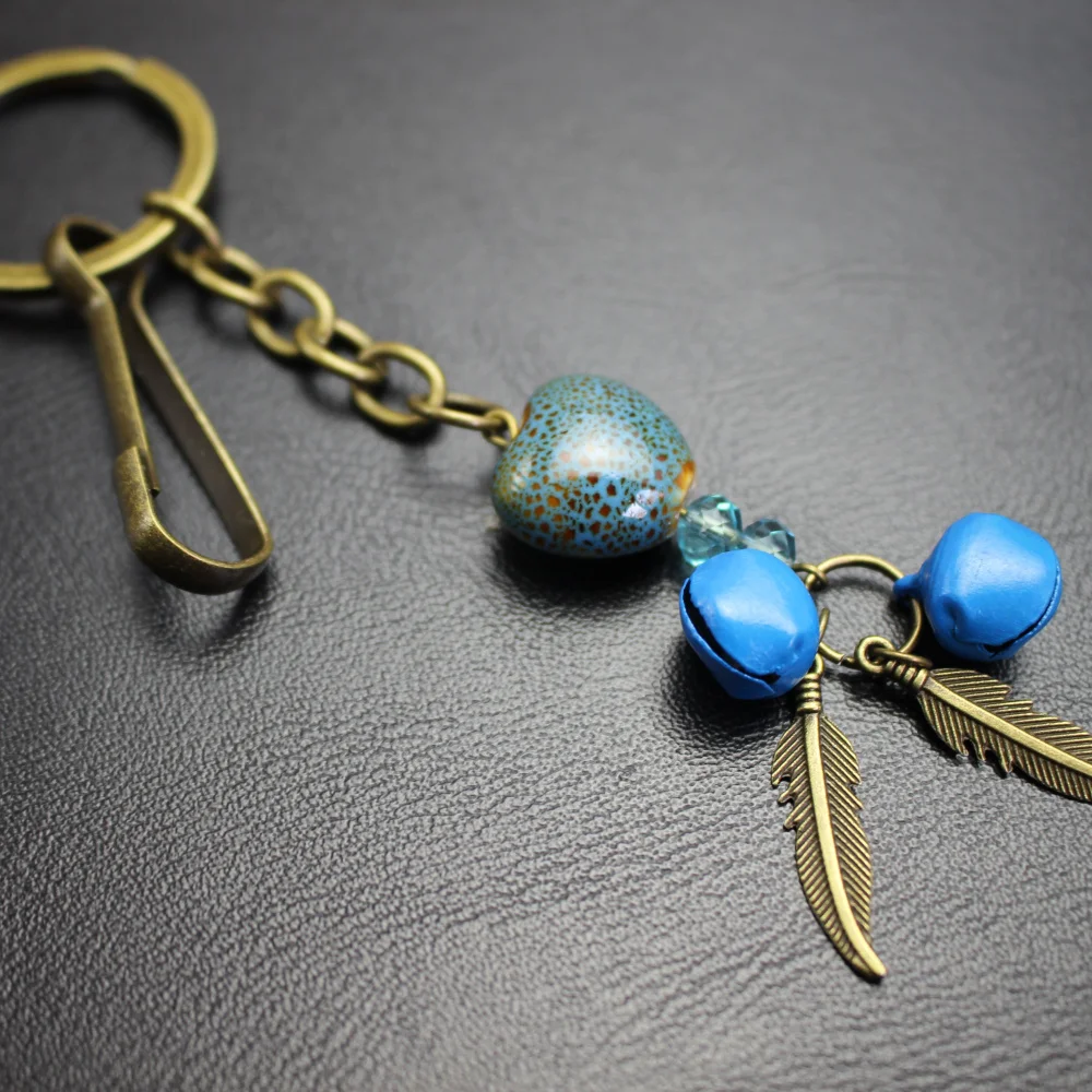 

KeyChain Ring Finder Alloy Leaf,Bell,Beads Pendant Retro Ornament Retro/Punk/Fashion Men's Women's Gift