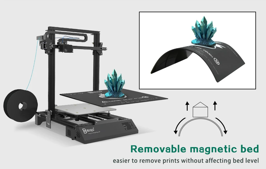 BIQU Thunder DIY 3d принтер металлический автоматический Выравнивающий Reprap i3 принтер Датчик накаливания Mk8 экструдер Impressora супер умный 3d принтер