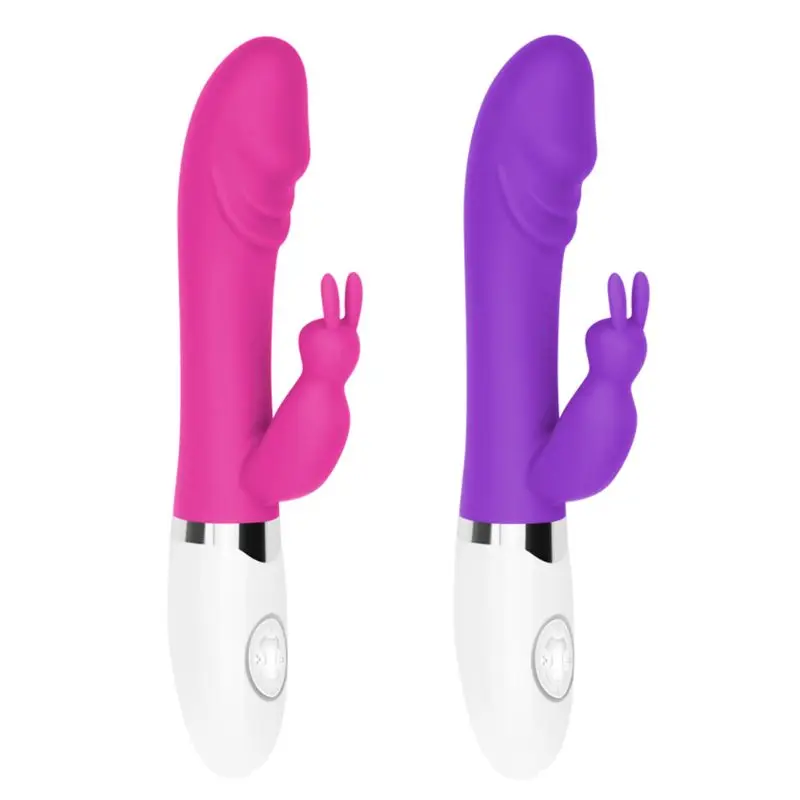 Pink Rabbit Vibrator Rotating 6 Mode font b Dildo b font Vibrator G Spot Clitoris Stimulator
