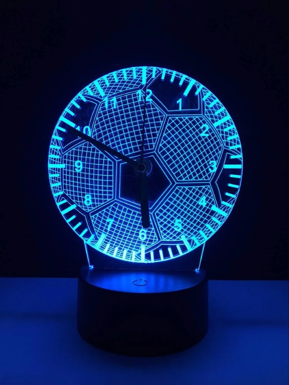 Новинка 2017 Творческий Часы реального 3D свет в ночь клуб семь Цвета Abajur светодиодные лампы сенсорный Новинка подарки Lampara USB