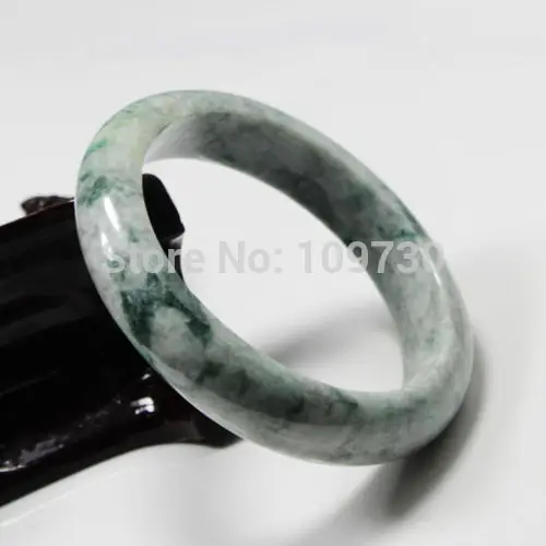 

001561 Certified Grade "A" Natural Green Jadeite Jade Gems Bracelet Bangle (A0502)