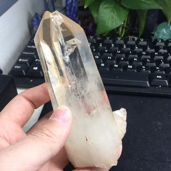 

387g Natural Quartz Material High Quality Crystal Specimen Wand Healing Rough Stone Reiki Decor Home Ornaments #BH973