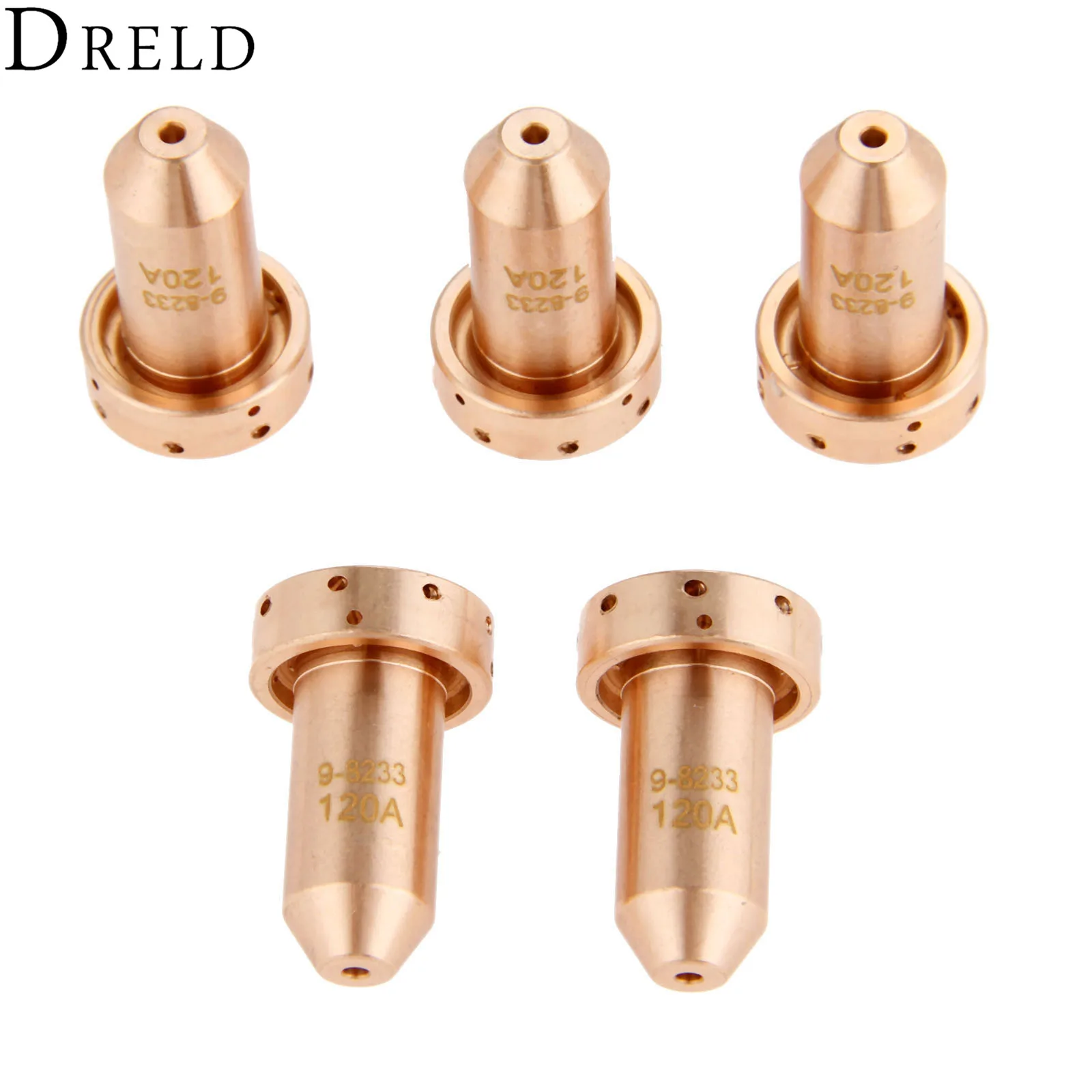 DRELD 5Pcs Plasma Nozzle Tip 9 8233 For SL60 SL100 Plasma Cutter Torch