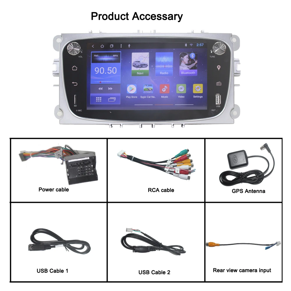 Sale HACTIVOL 8Core 2G RAM 32G Car radio for Ford Focus 2 S-Max 2007 2008 2009 2010 2011 Android 8.1 car dvd player with gps navi 5