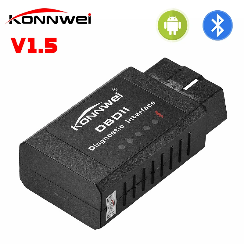 ELM327 V1.5 OBD2 сканер KONNWEI KW910 Bluetooth автоматический сканер PIC18F25K80 программное средство диагностики OBD 2 сканер ELM 327