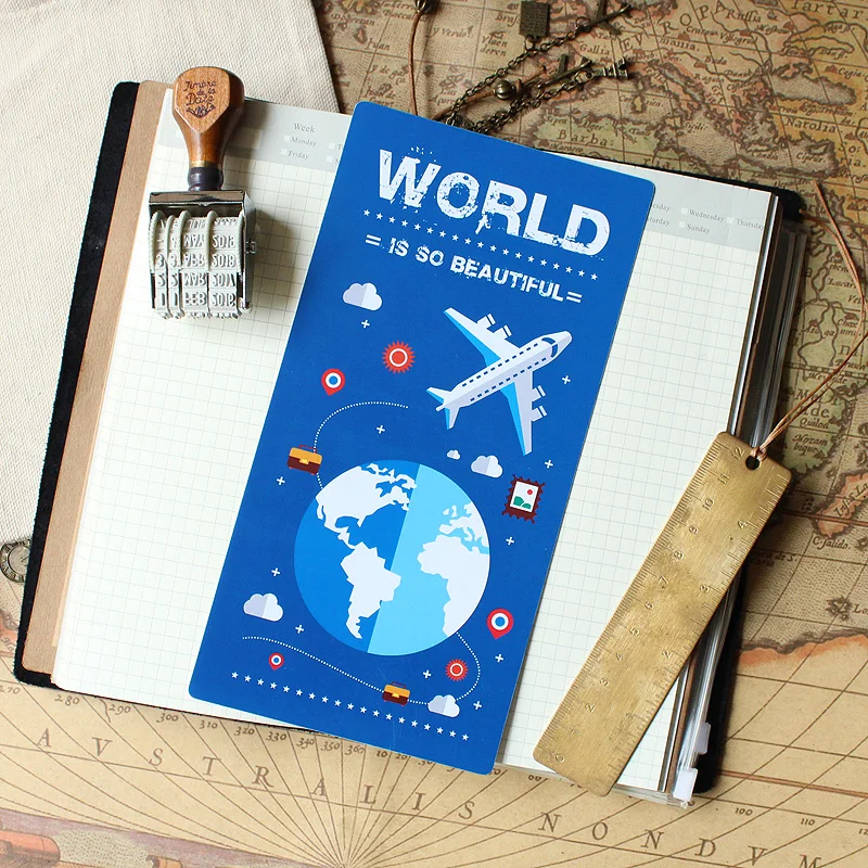 Fromthenon Vintage Travelers Notebook Writing Mat Plate Grid Ruler For Midori Notebook Creative Diary Decoration Gift Stationery