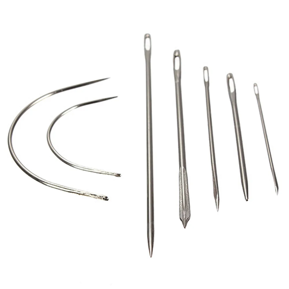 

7pcs/pack Hand Repair Sewing Needles Patching Tool 7 Hand Repair Upholstery Sewing Needles Carpet Leather Curved