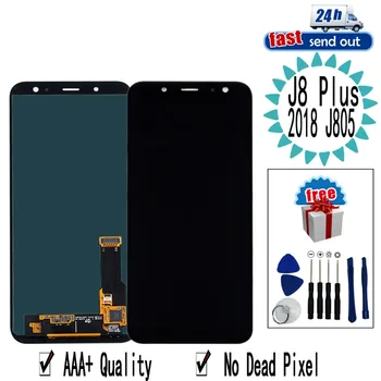 

J805 LCD For Samsung Galaxy J8 Plus 2018 J8+ SM-J805 LCD Display LCD Display Touch Screen Tested Digitizer Assembly