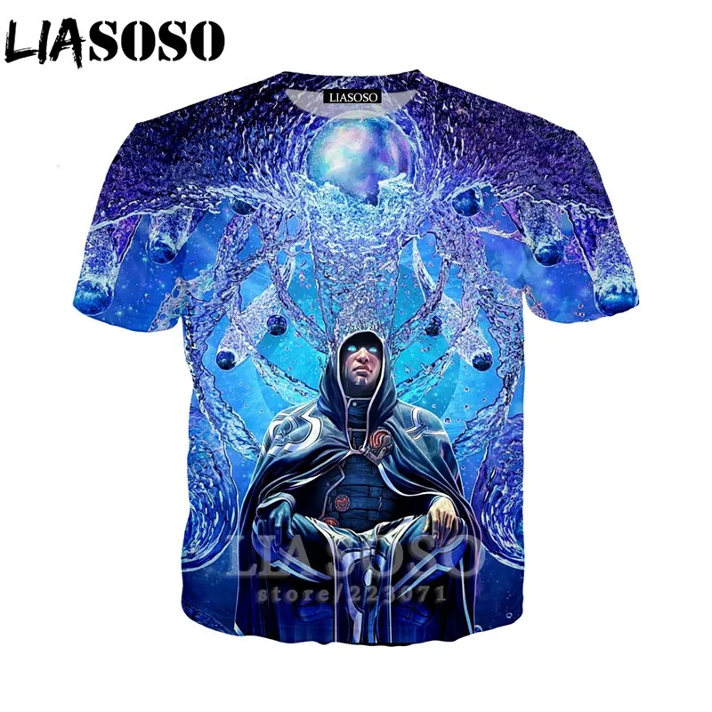 

LIASOSO 2019 Summer New Men Women 3D Print TCG Magic The Gathering Short sleeve T shirt Casual Sweatshirt Brand Pullover B167