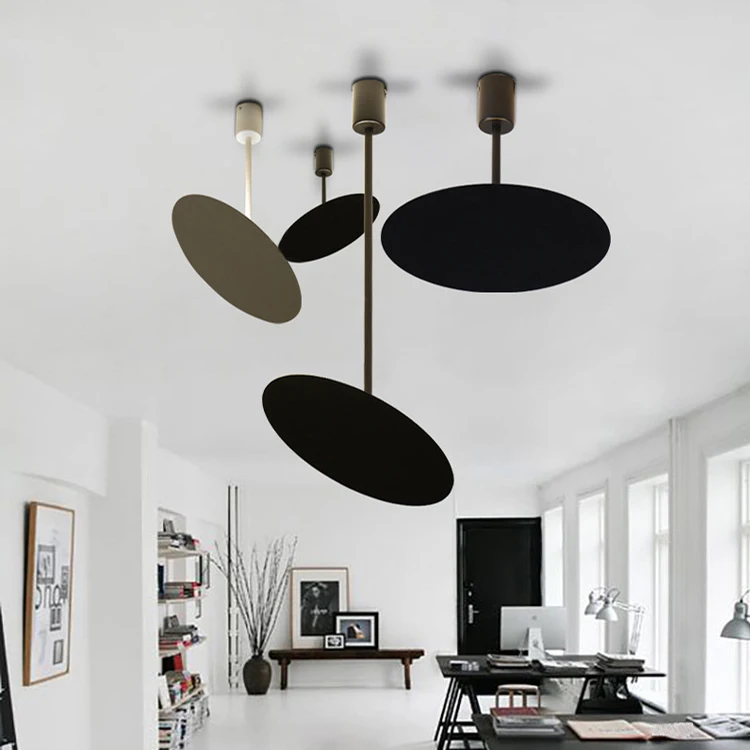 

Art deco Modern brief black white LED Pendant Lights adjustable minimalist for restaurant bar cafe office bedroom living room