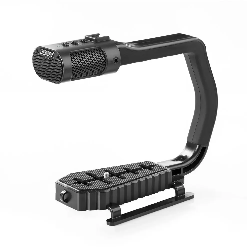 

SEVENOAK Light-weight DV Video Stabilizer with Built in Microphone Stereo for DSLR Cameras DV GoPro Smartphone Video Recordings