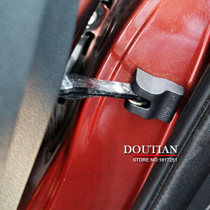 

4Pcs/set 3D ABS chrome Car Covers Door Stopper Protection Cover For Mitsubishi OUTLANDER 3 2013-2016 Car Accessories