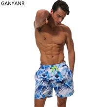 GANYANR мужские шорты для плавания, Шорты для плавания, пляжные бермуды, одежда для серфинга, быстросохнущие штаны, купальный костюм, боксеры, купальные костюмы, сексуальные