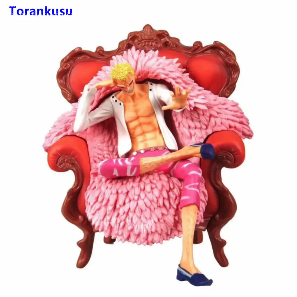 One Piece Action Figure DX Donquixote Doflamingo One Piece Sofa Ver. PVC Figuras Anime Hot Toys Model Kids Gift Children Doll XP