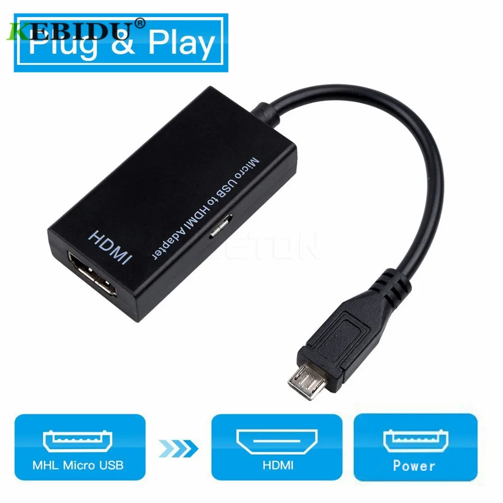 Адаптер Micro USB в HDMI HDTV конвертер для Samsung GALAXY NOTE I9220 Galaxy Nexus I9250 HTC G17 G18|usb to hdmi|usb hdmi