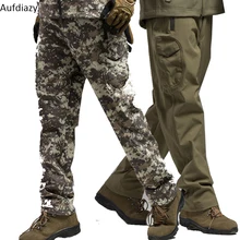 Aufdiazy тактические мужские Зимние флисовые спортивные походные брюки водонепроницаемые ветрозащитные термальные брюки для кемпинга OM032