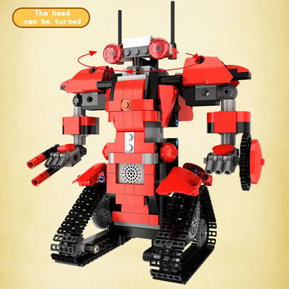 392 шт. M1 4CH пульт дистанционного управления DIY RC строительные блоки робот Робот игрушки творческие кирпичи с 360 вращаться на месте для подарка детям