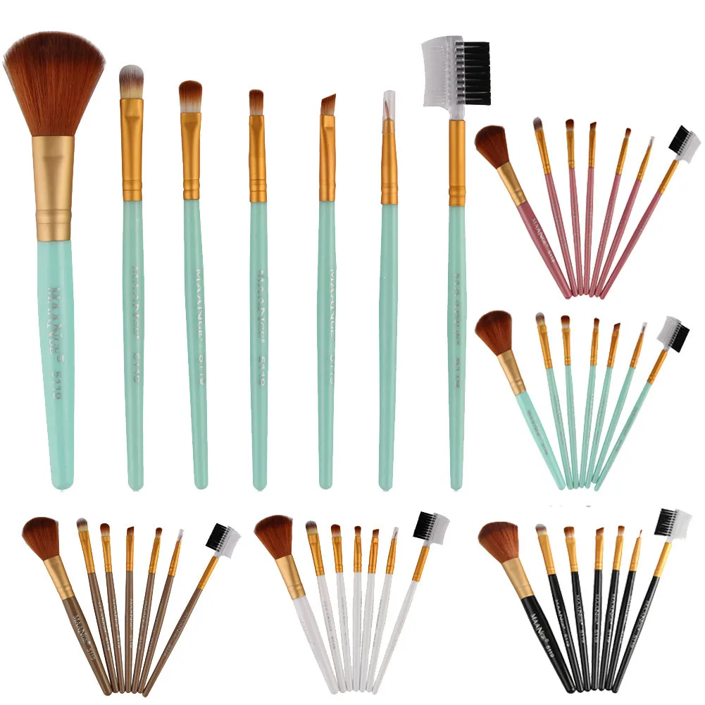 

2019 Fashion Girl Product 7pcs Makeup Cosmetic Brushes Eyeshadow Eye Shadow Foundation Blending Brush Pincel de maquillaje zsmw