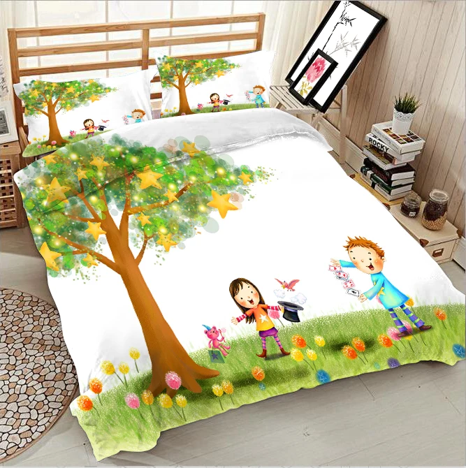 

Digital 3D effect sheets quilt custom cartoon dog