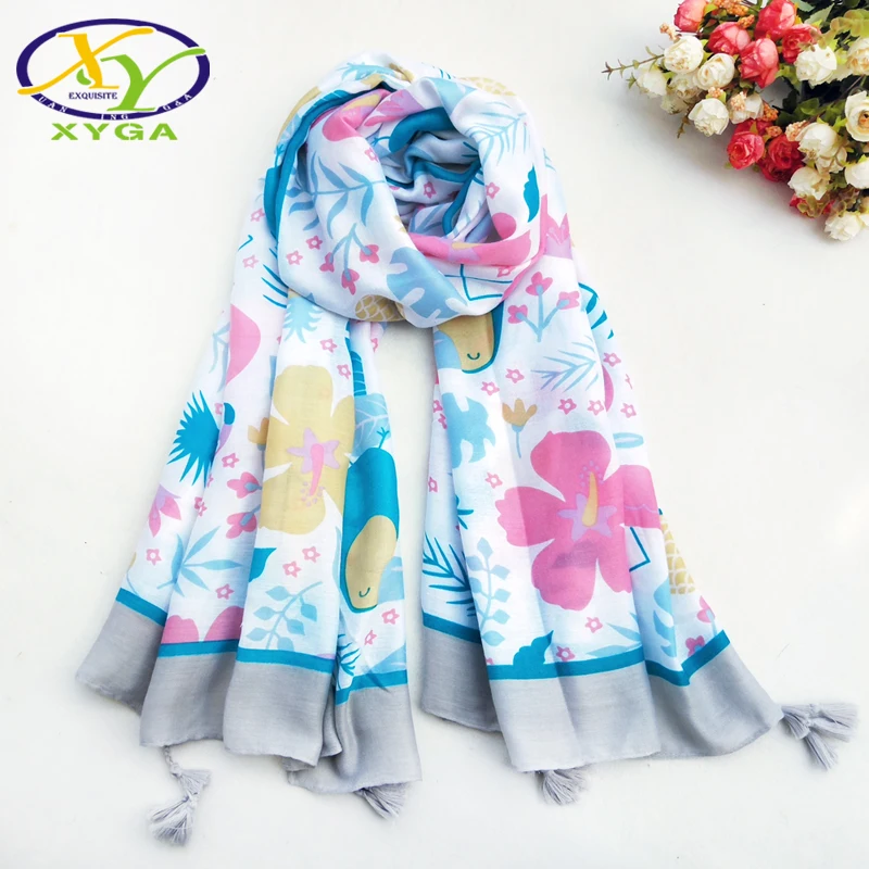 

1PC New Women Cotton Long Scarf Soft Spring Lady's Polyester Shawls Flower Printed Thin Summer Sunscreen Wraps Autumn Pashminas