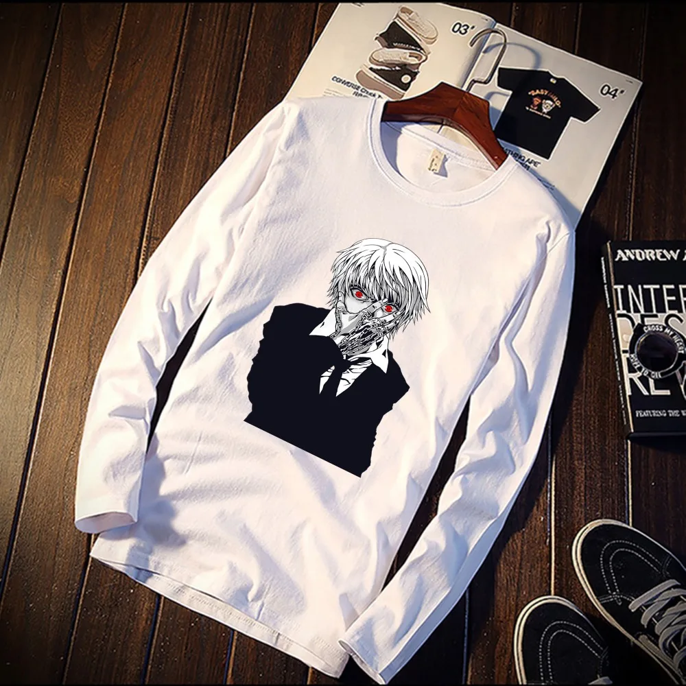 

2018 Pure Cotton T-Shirt X Hunter Hisoka Anime Figure Printed Long Sleeve Fashion Casual Tops & Tees Brand Unisex Clothing