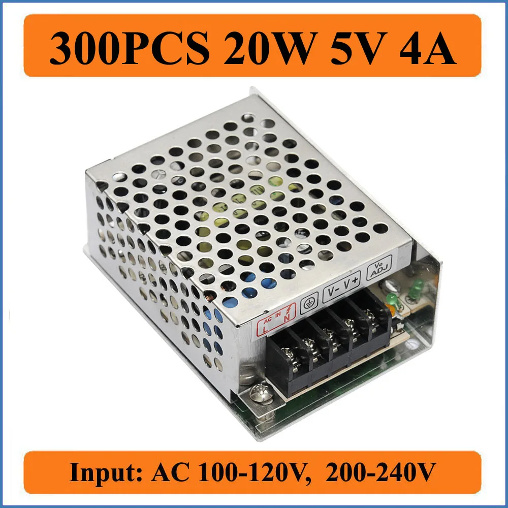 Fonte de Alimentação de Metal Transformer para Led v para dc v 4a Comutação Motorista ac 100-240 Voltage Strip Luz 300 Pcs 20 w 5 4 Cheap Fonte de alimentação de comutação