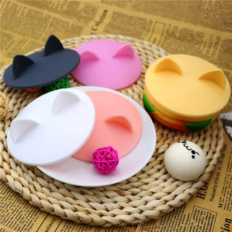 KECTTIO креативная силиконовая изоляционная крышка с милыми кошачьими ушками