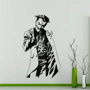 

Specialized Joker Whole Pattern Wall Stickers Batman Famous Movie Character Art Wall Decals Home Decorative Vinyl Mural