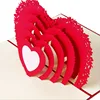 3D Pop Up Card Handmade Love Heart Anniversary Valentine Birthday Christmas Postcard for wedding 2