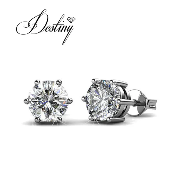Destiny Jewellery Crystal Earrings Embellished With Crystals From Destiny Jewellery Crystal Earrings Embellished With Crystals From Swarovski Stud Earring Single Stone Designs De0236