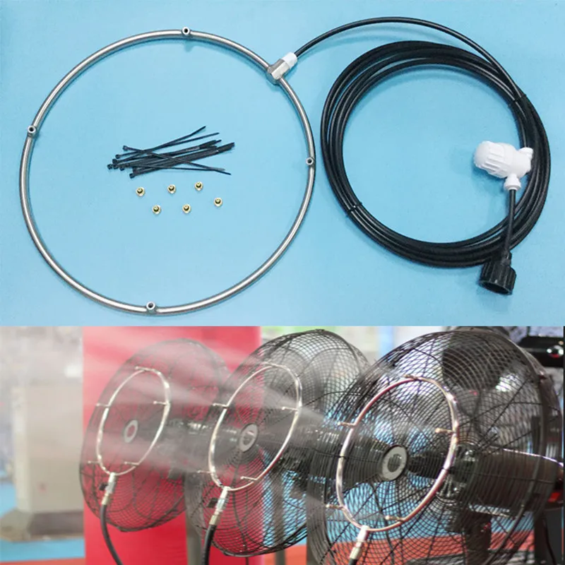 

A127 Outdoor cooling fan misting kits with mist nozzle water cooler fan high quality stainless steel fan motor for air cooler