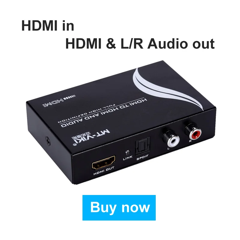 

MT-VIKI HDMI Convert to Analog SPDIF Stereo L/R Audio Converter Decoder HDMI Audio Extractor MT-HA12