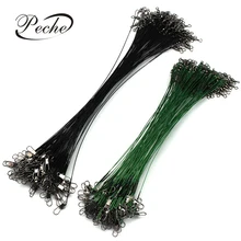 Peche anti-mordida de aço linhas de pesca trançado líder fio de aço isca fishhook giratória engrenagem de pesca inoxidável acessórios ferramentas 1pc(China)