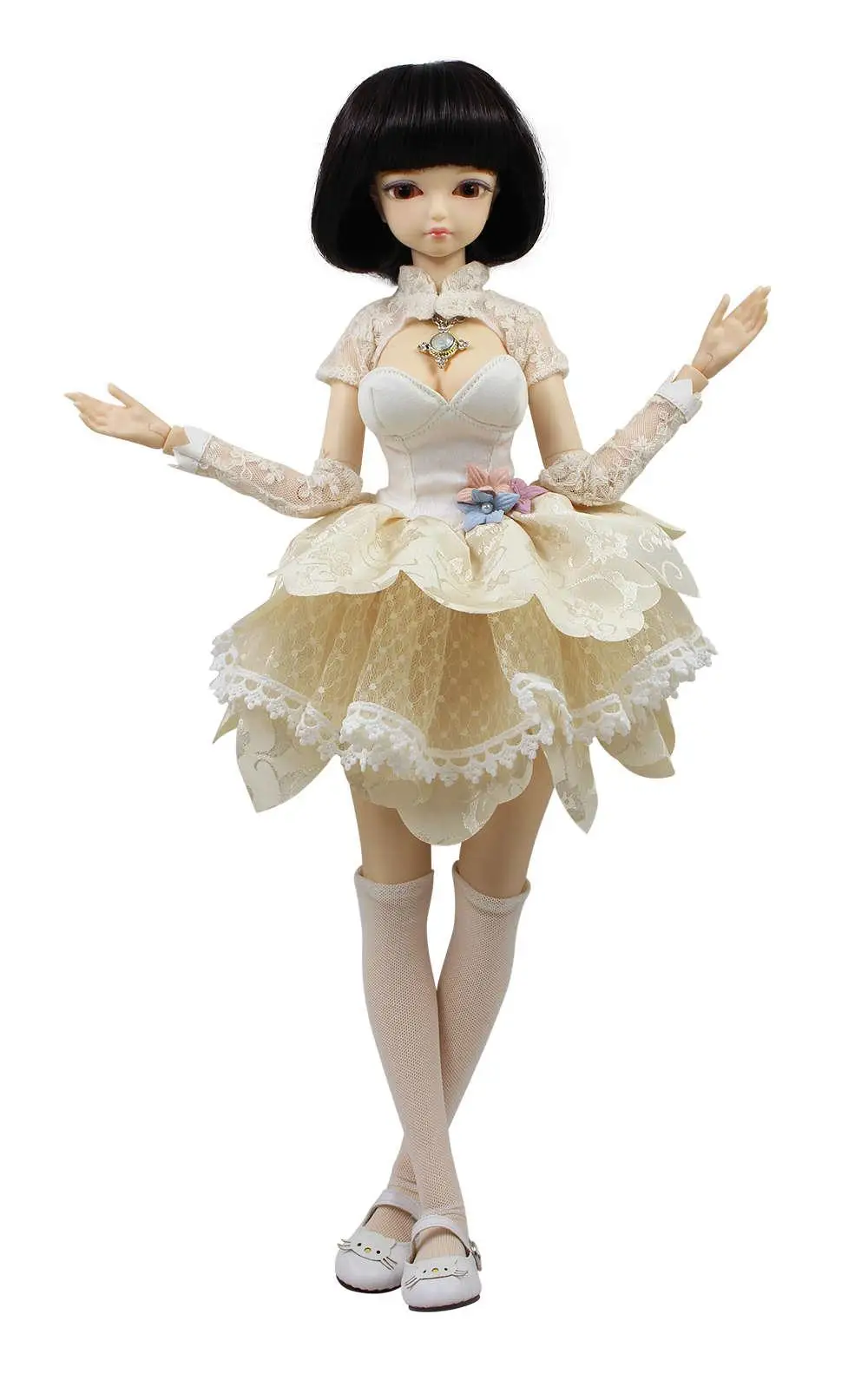 Dream Fairy 1/4 bjd 45 см кукла Сладкая девушка с макияж золотые длинные волосы сустава тела - Цвет: like the picture