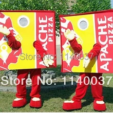 Талисман ростовой костюм в виде пиццы Модный на заказ костюм аниме маскарадный комплект Маскотте тема маскарадный костюм карнавальный костюм