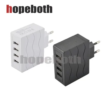

50pcs/lot 4-Port Universal Wall USB Charger Adapter For Mobile Phone Charger 5V2.5A Fast Charging For iPhone Xiaomi Tablet