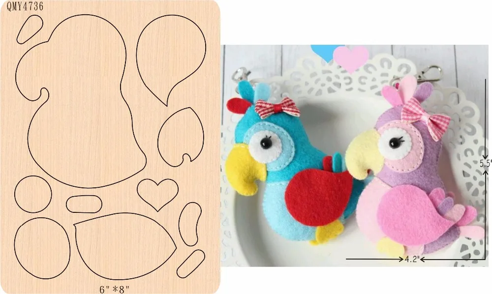 

A pair of birds Wood Mould is compatible with most leading machines Mold thickness: 15.8mm