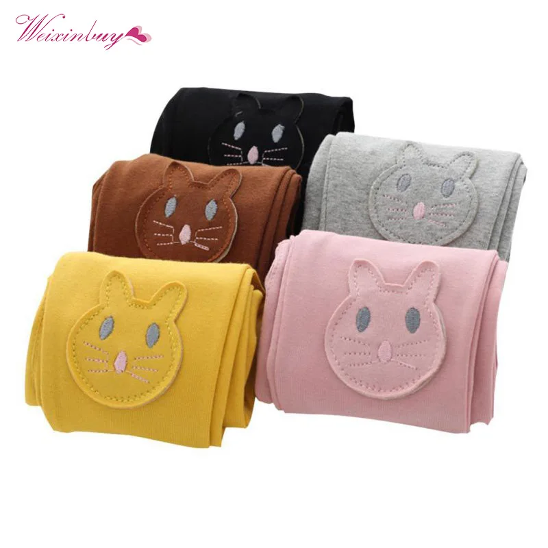

Toddler Baby Girls Kids Leggings Soft Cotton Cute Cat Print Stretchy Leggings for kids children