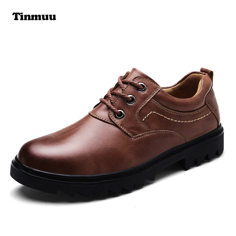 Tinmuu кожаные туфли для мужчин повысить деловые из коровьей кожи | Обувь