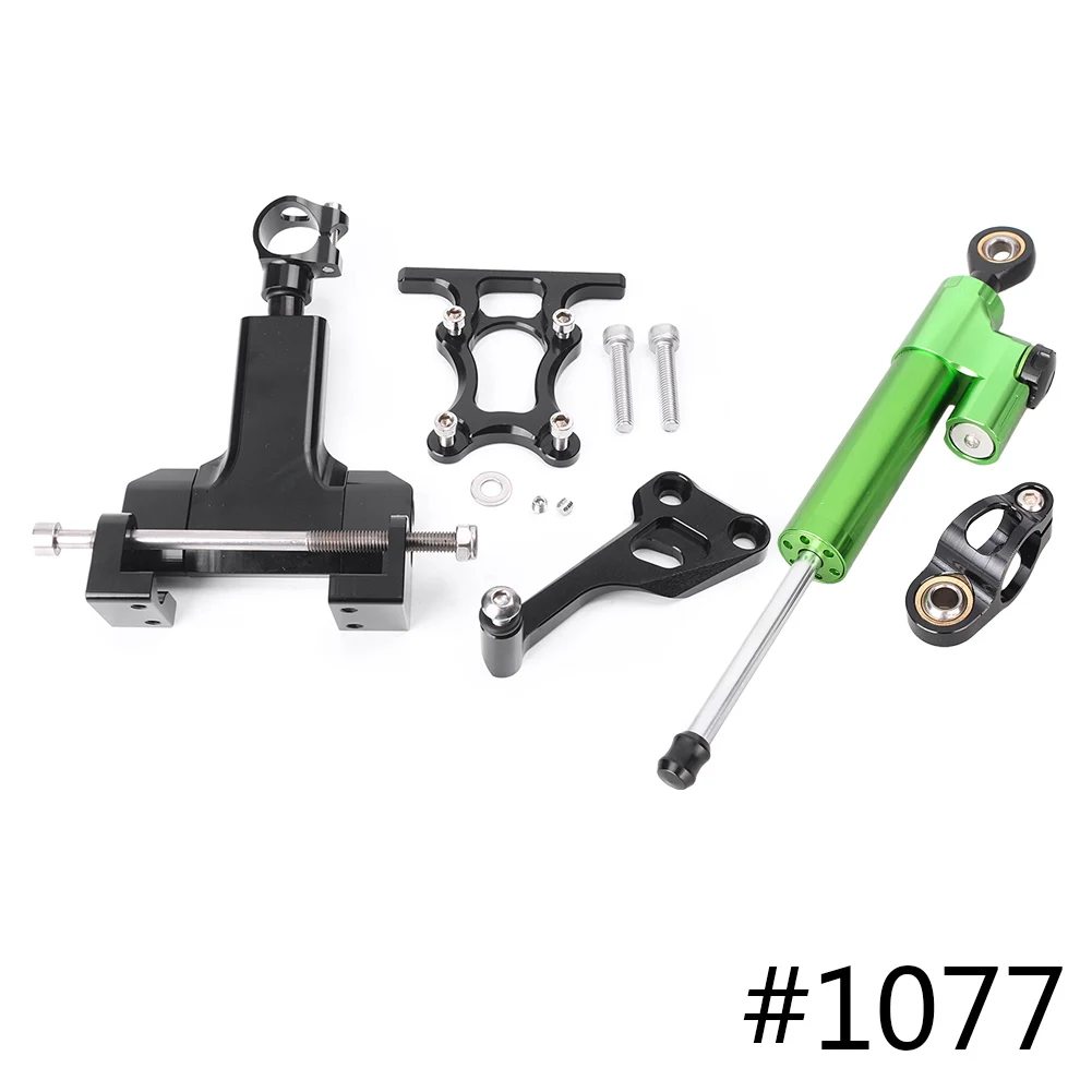 For Yamaha MT-07 MT07 2013-2017 CNC Steering Damper Stabilizer w/ Bracket Set Saftety Control Anodized Aluminum Motorcycle Motorbike Spare Parts Accessories