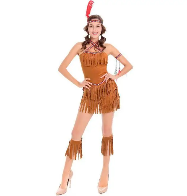 Buy Ladies Indian Squaw Native American Dress Costume