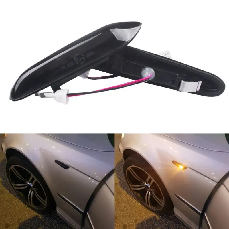 

1 Pair Car Turn Signal Lights LED Turn Indicator Blinker Lamp Signal Lamp Side Marker For bmw E90 E91 E92 E93 E46