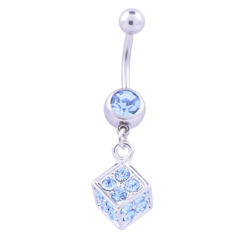 Sexy Dangle Belly Bars Belly Button Rings Belly Piercing Cz Crystal 